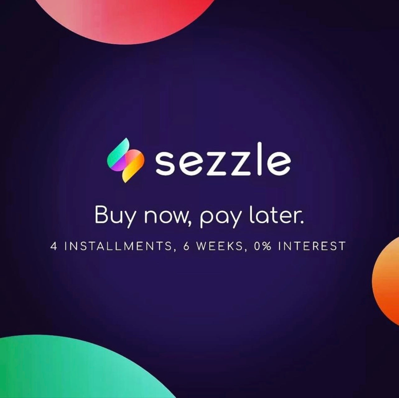 Why wait? Buy now and pay later Available for Canada Just select Sezzle at the checkout